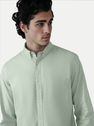 Mens Pista Green Oxford shirt