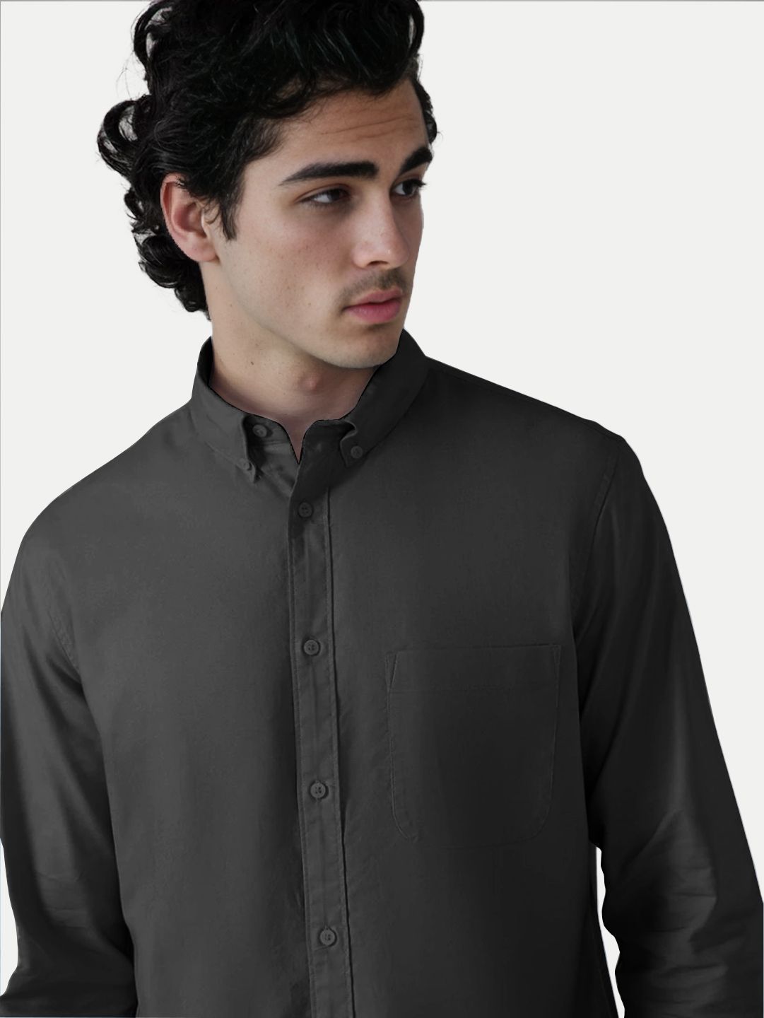Mens Black Oxford shirt