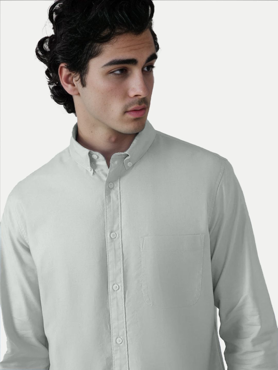 Mens Grey Oxford shirt