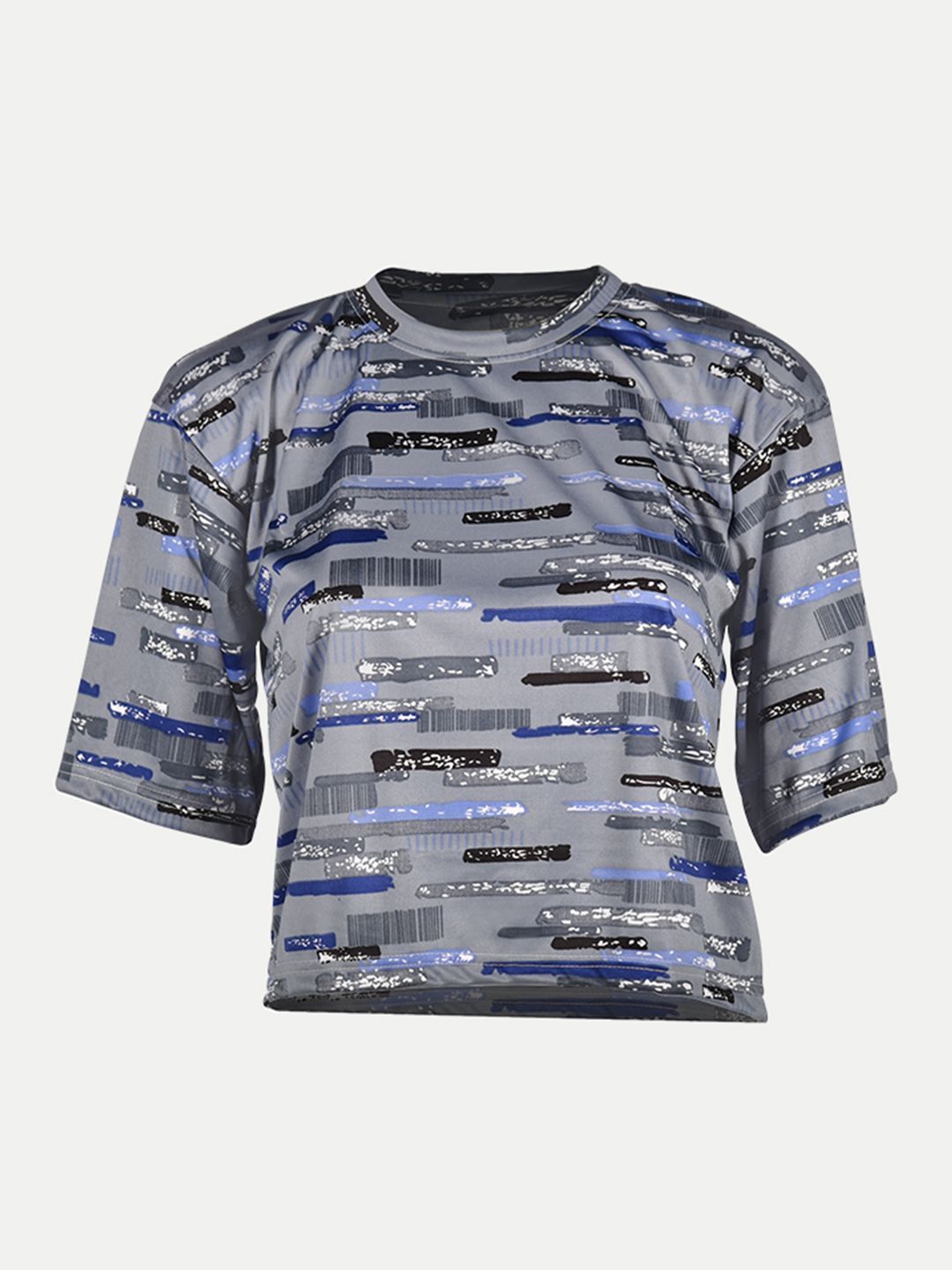 Women Grey Digital Print Croptops