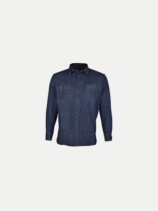 Men Ice Blue Washed Full Sleeves Denim Shirt