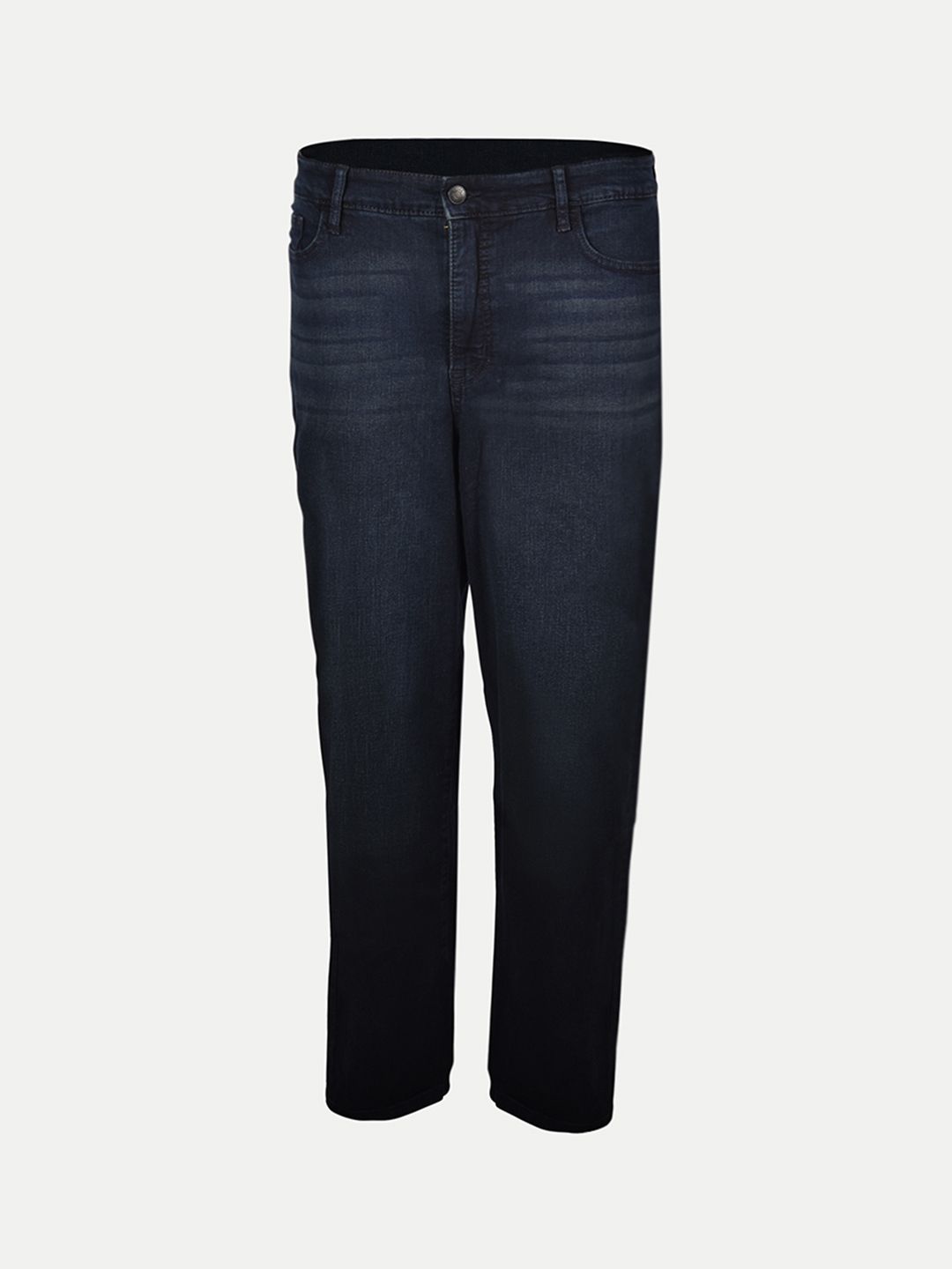 Men Basic Dark Blue Casual Denim Jeans