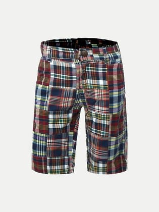 Mens Patchwork Woven Casual Shorts
