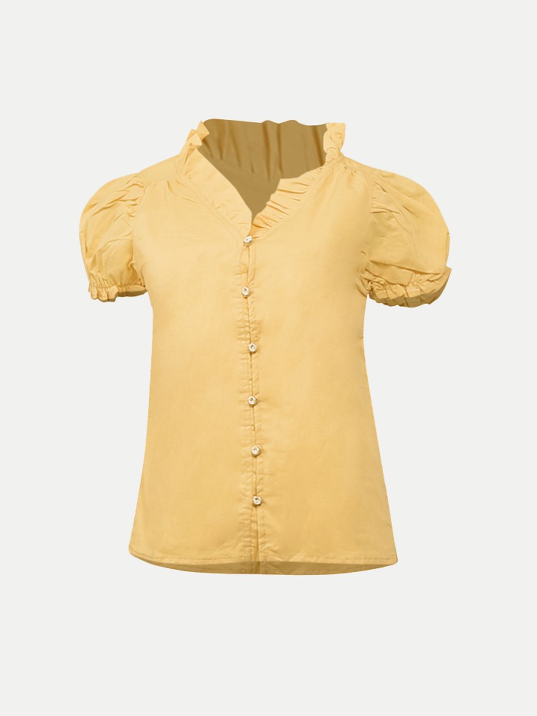 Women Mustard Solid Blouse