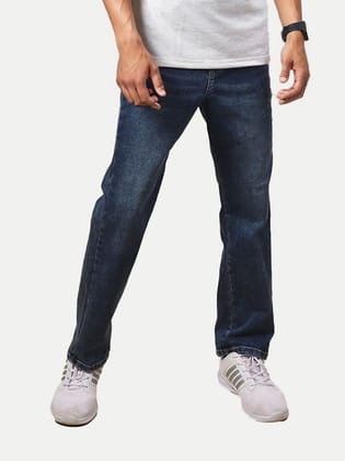 Men Ink blue Tapered Fit  Light Fade Jeans