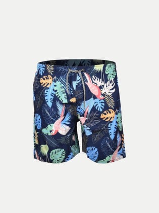 Men Blue Printed stylish casual shorts