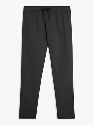 Mens Black Solid Chinos Trousers