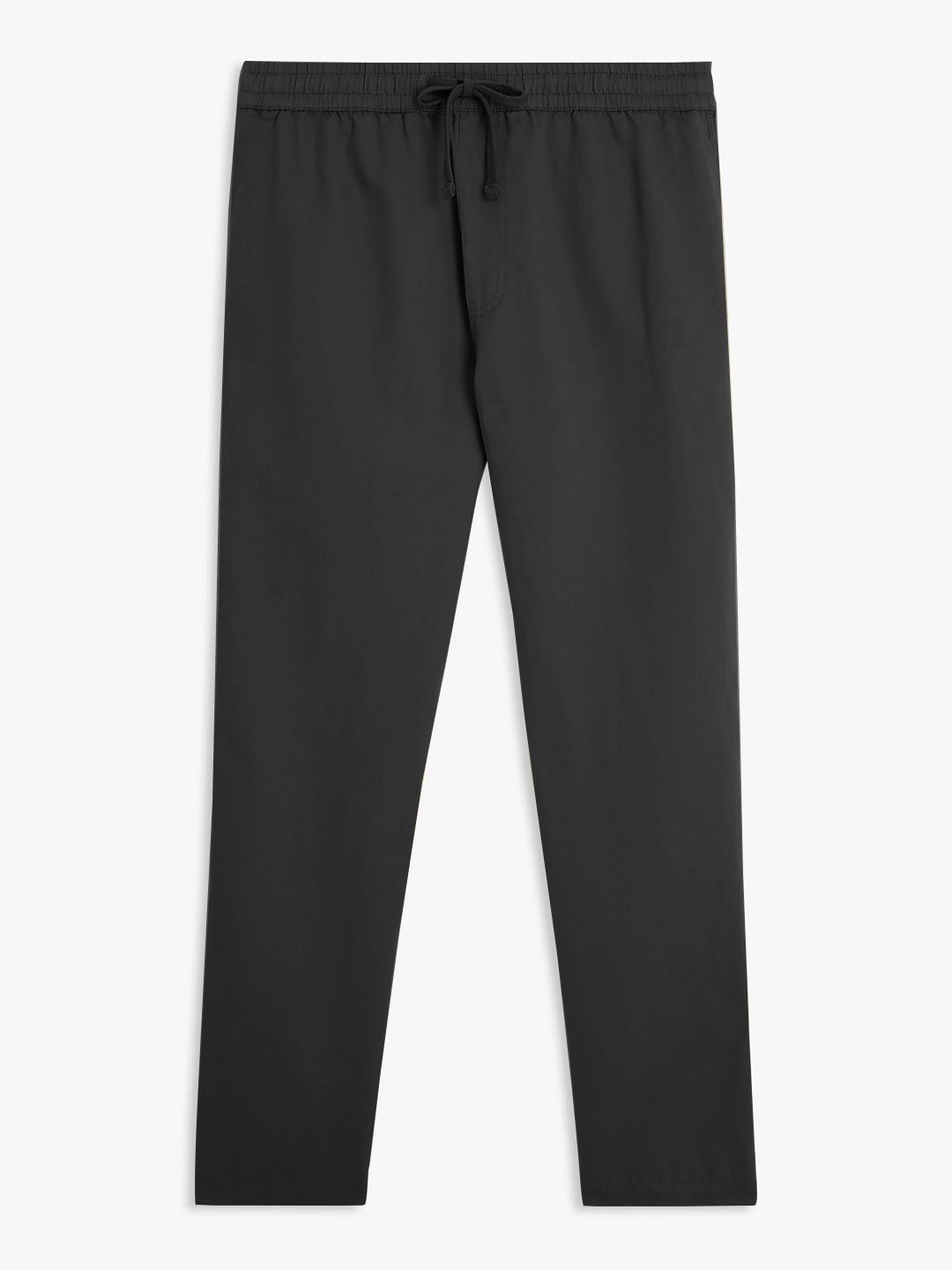 Mens Black Solid Chinos Trousers