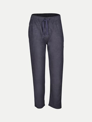 Men Dark Grey Solid Remi Cotton Chinos Trousers
