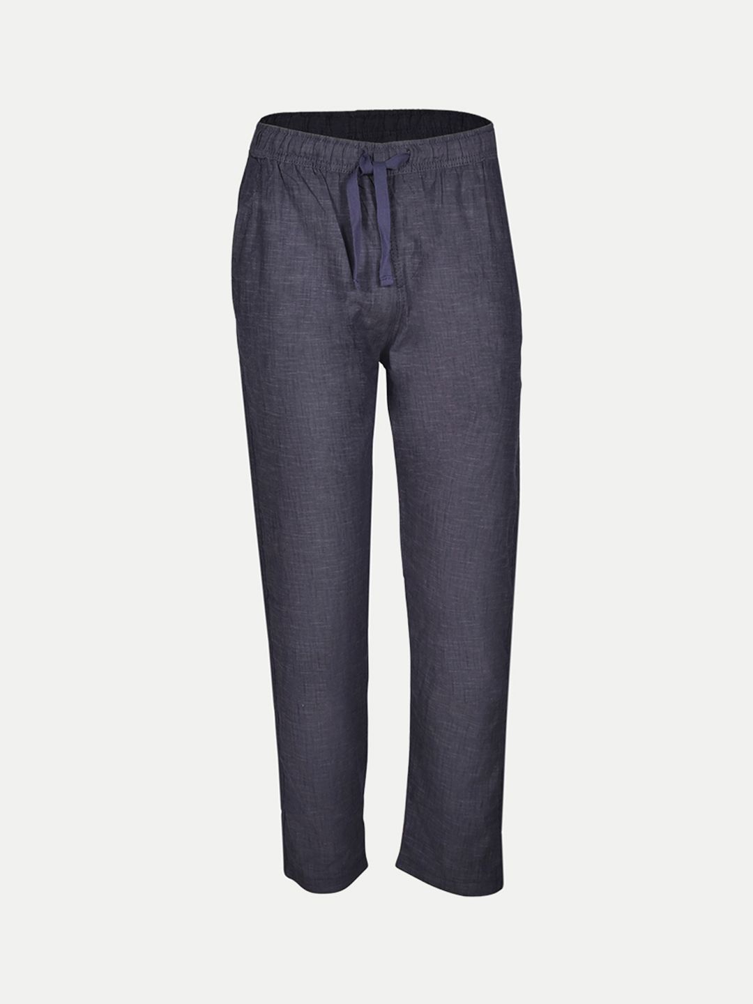 Men Dark Grey Solid Remi Cotton Chinos Trousers