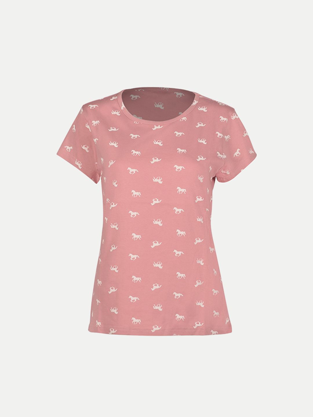 Women Coral All Over Printed T- Shirts