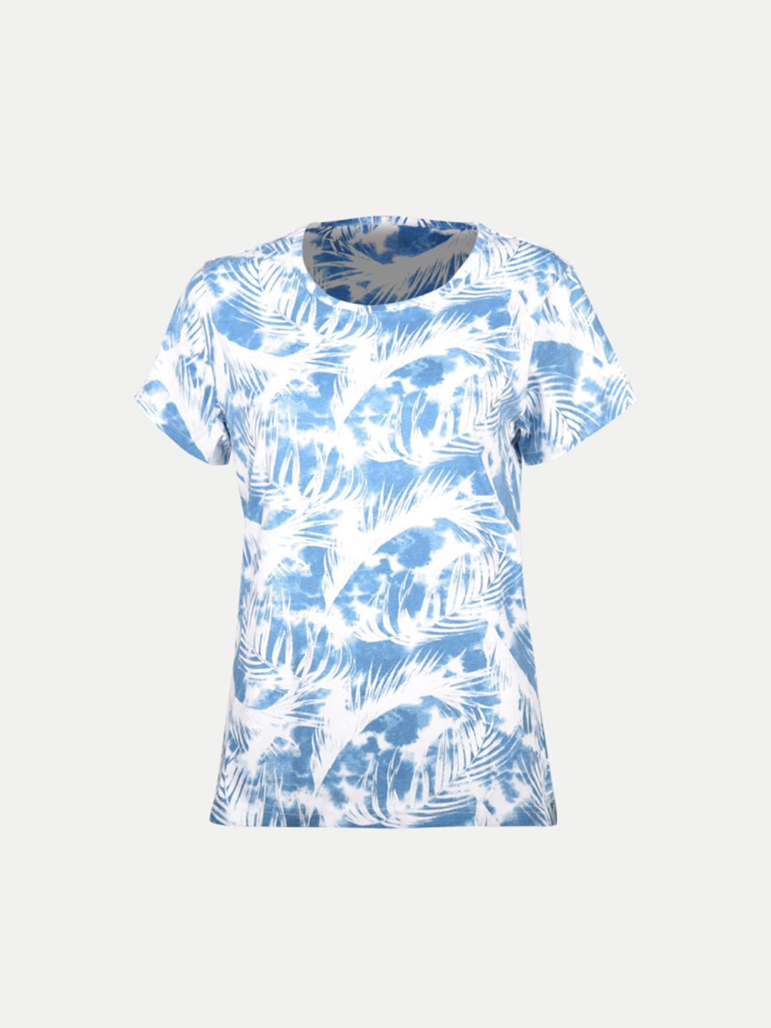 Women Blue Floral  Printed T-shirt