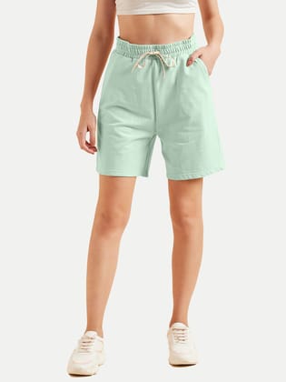 Womens Pista Solid  Shorts