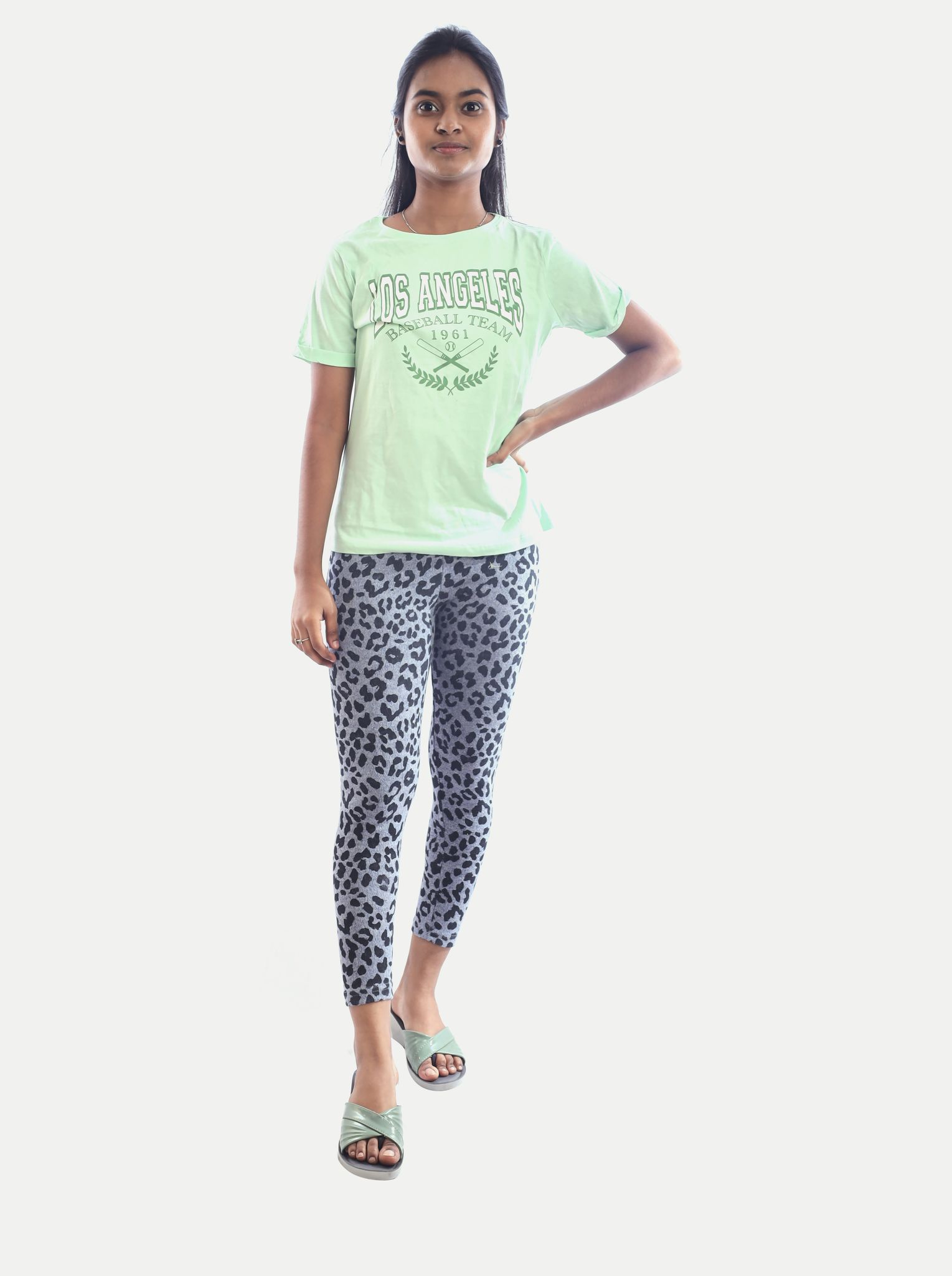 Women Blue  Printed  Leggings