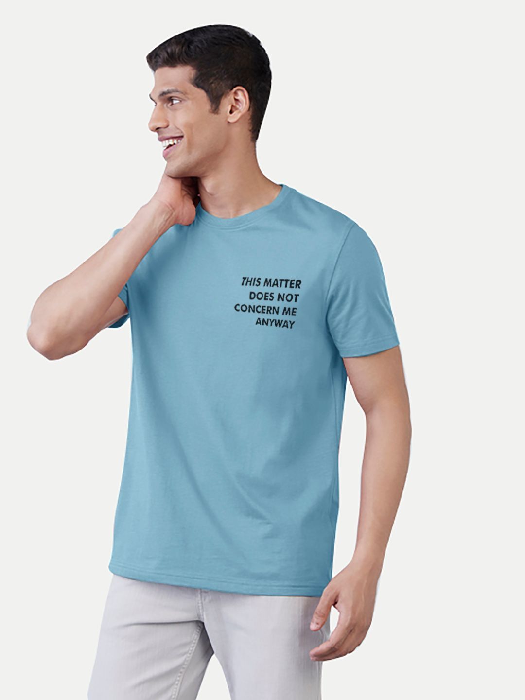 Men Teal Regular Fit Printed T-shirt
