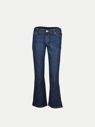 Teen Girls Navy Mid-washed Denims