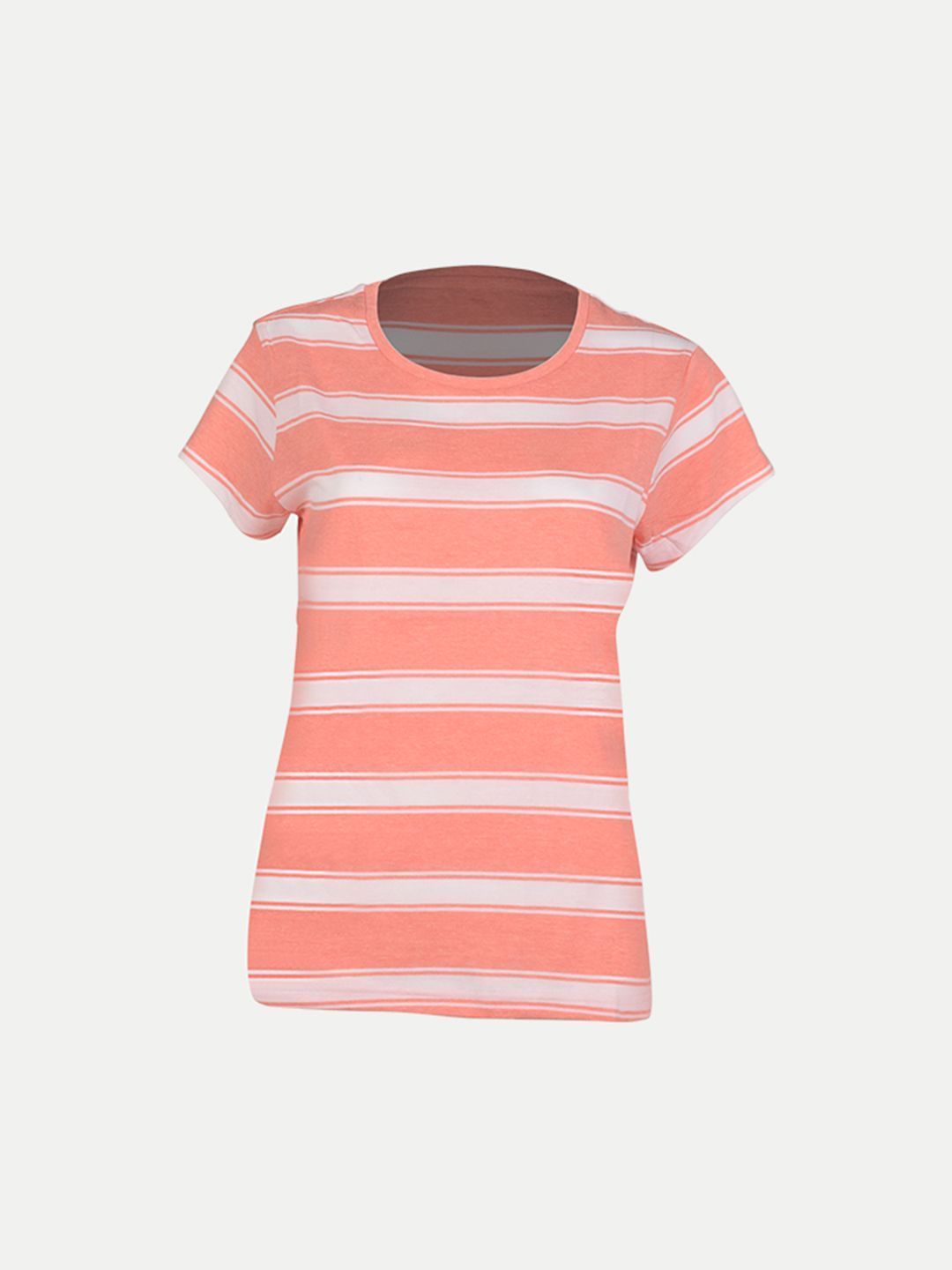 Women Coral Stripe T- Shirts