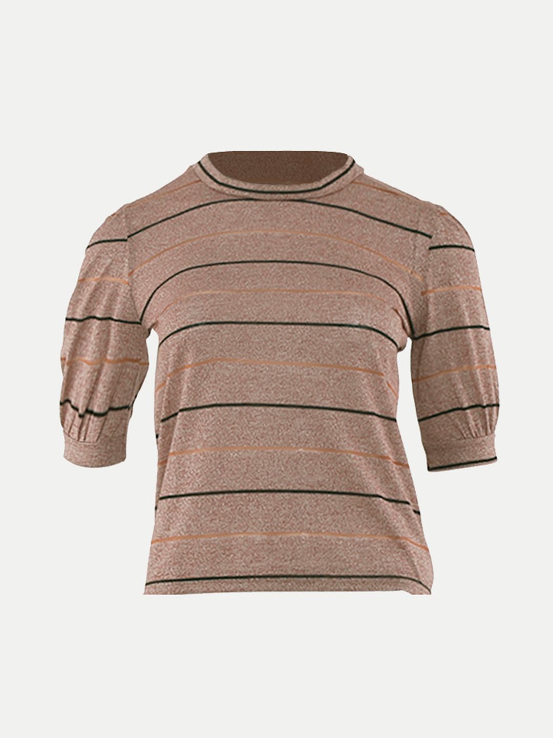Teen  Girls Brown Striped Top