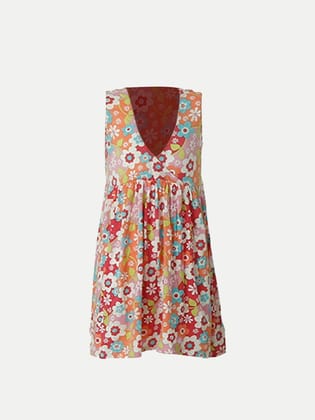 Floral-printed A-line Top