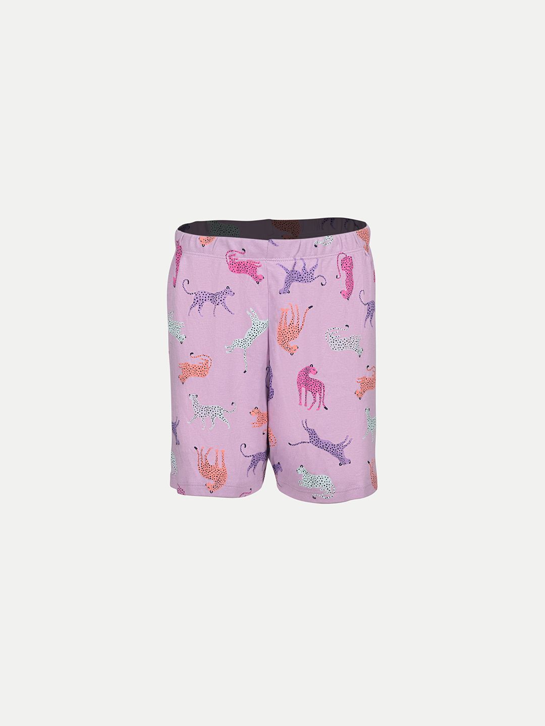 Teen Girls Light Pink Animal All-over Printed Lounge Shorts
