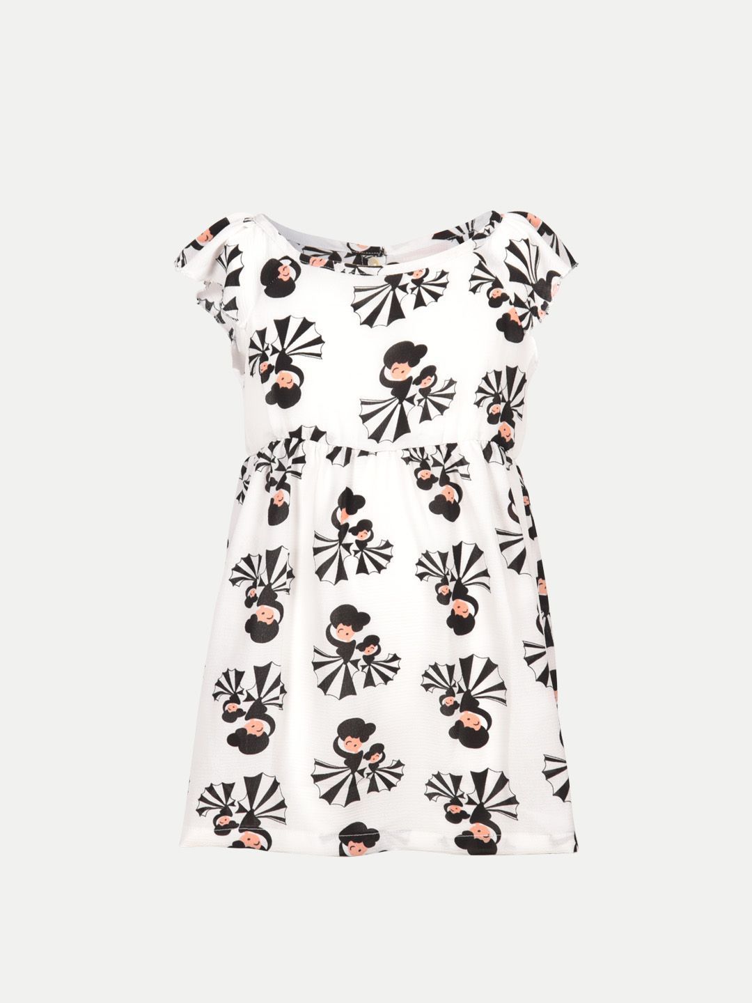Teen Girls Pink All Over Printed Dress