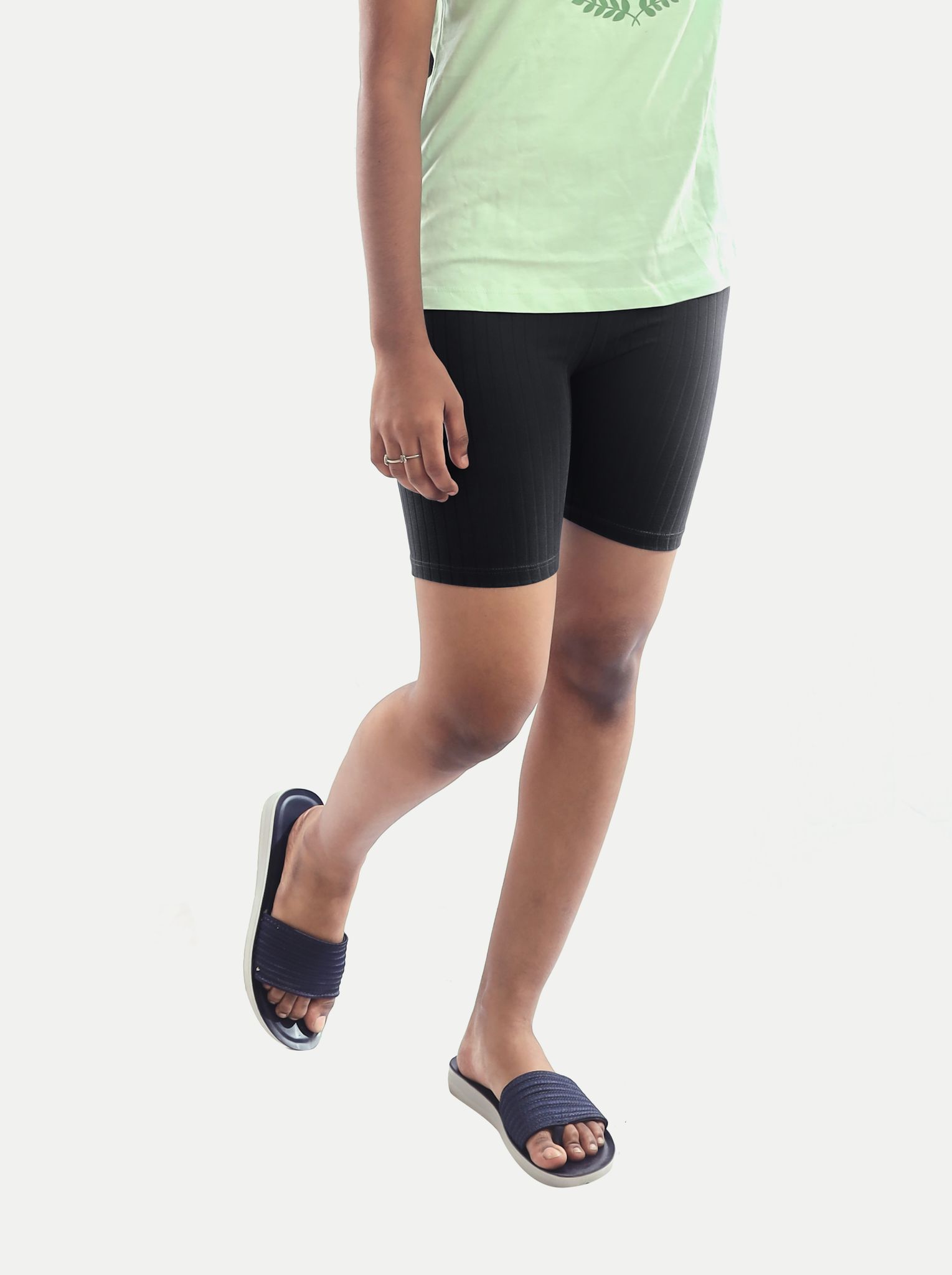 Girls Black Casual Shorts