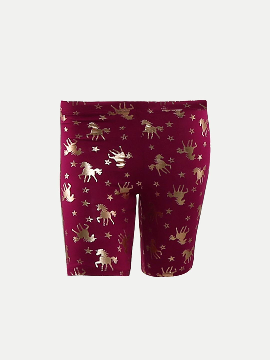 Girls Red All-over Printed Lounge Shorts