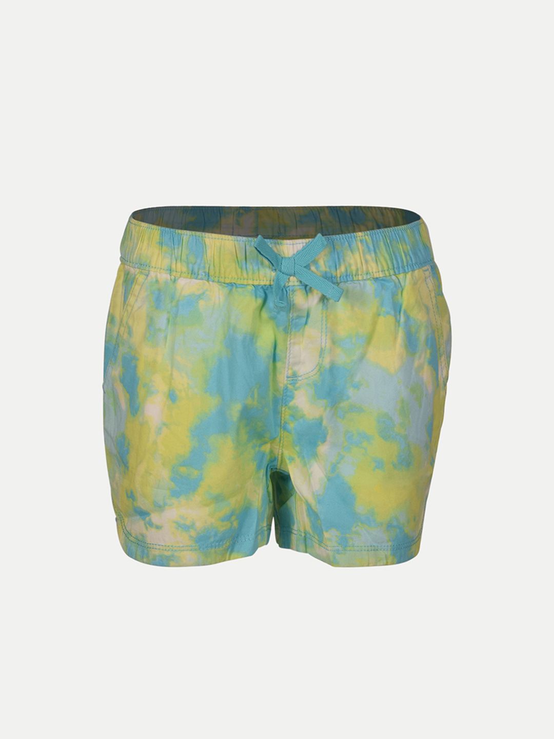 Girls Blue / Yellow Tie n Dye Shorts