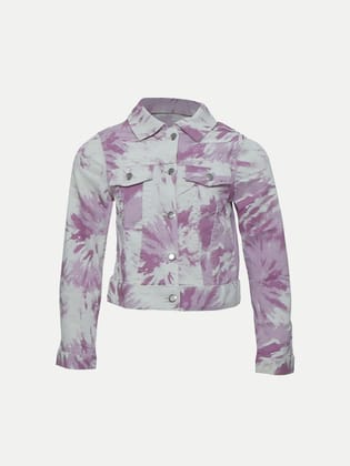 Tie-dye Purple Trucker Jacket