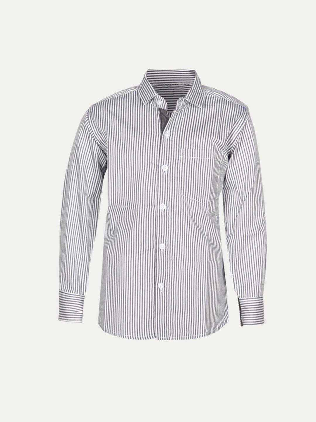 Boys Printed Casual Shirt- Grey Colour