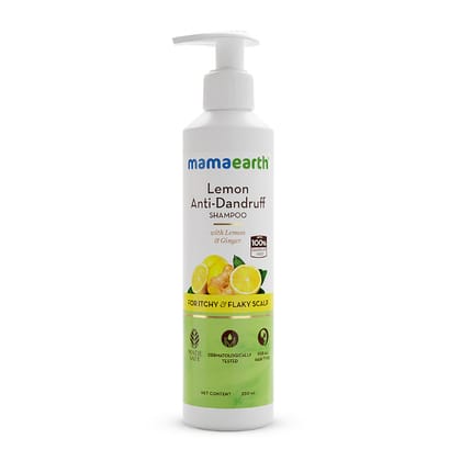 Mamaearth Lemon Anti Dandruff Shampoo With Lemon & Ginger For Itchy & Flaky Scalp (250ml) Mamaearth Lemon Anti Dandruff Shampoo With Lemon & Ginger For Itchy & Flaky Scalp (250ml)
