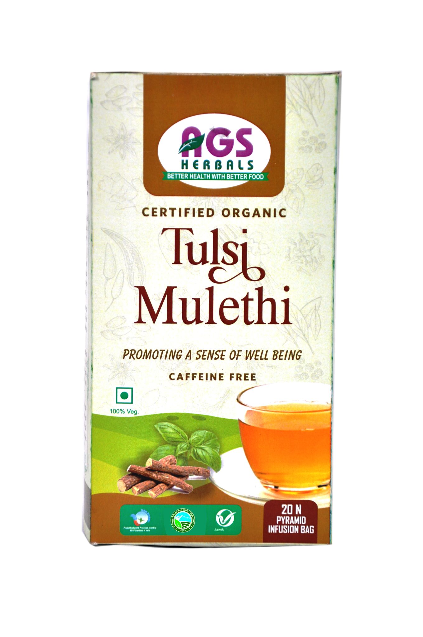 Tulsi Mulethi Pyramid Tea Bags