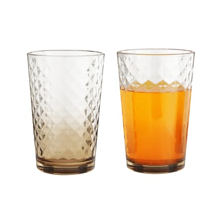 Yera Conical Glass Tumbler - 215 ml - Set of 2 for Kitchen | Water | Hot & Cold Drinks | Juice | Cocktail | Milkshake | Smoothie | Ideal for Home | Party | Restaurant | Gifting | Special Occasions