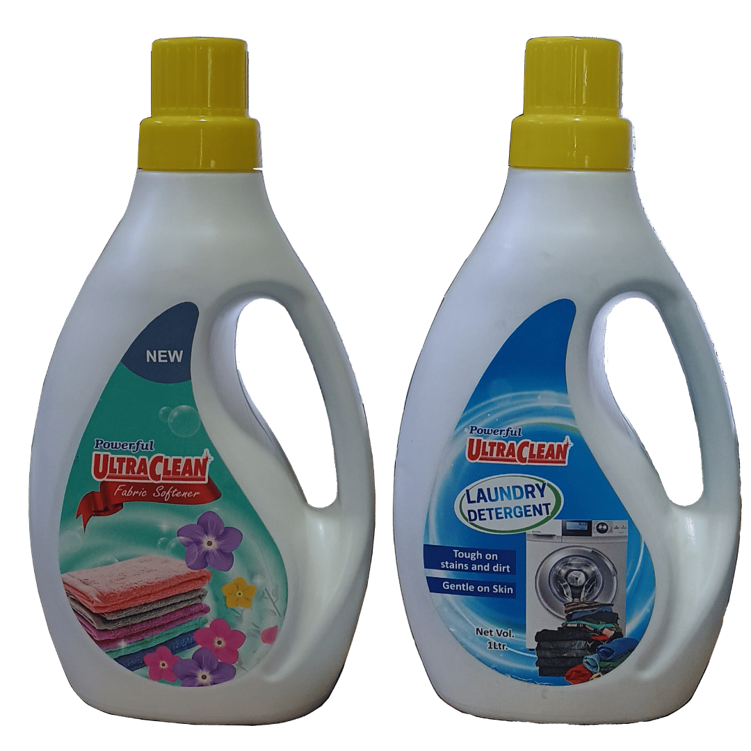 UltraClean Laundry Washing Detergent and Fabric Softener 1 Liter Each ( Pack of 2 ) Laundry Washing Detergent & After Wash Fabric Softener