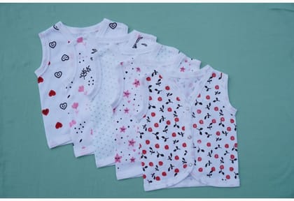 Baby Knitted Printed Jhabla with Press Button