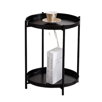Metal Side Table 2 Tier Round Accent Coffee Table Sofa Side Table Waterproof Indoor Outdoor Table Removable Tray Table for Living... Metal Side Table 2 Tier Round Accent Coffee Table Sofa Side Table Waterproof Indoor Outdoor Table Removable Tray Table for Living...
