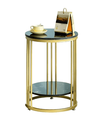 Round Modern Side Table, Coffee Table, End Table | Faux Marble Pattern Wooden Top | Golden Metal Frame | Round Modern Side Table, Coffee Table, End Table | Faux Marble Pattern Wooden Top | Golden Metal Frame |