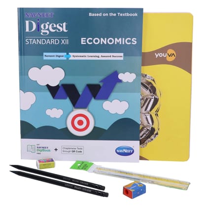 Navneet Youva Happiness Combo Economics Study Kit 2 (1 Digest + 1 Long Book + 2 Pencils + 1 Sharpener + 1 Eraser + 1 Scale)