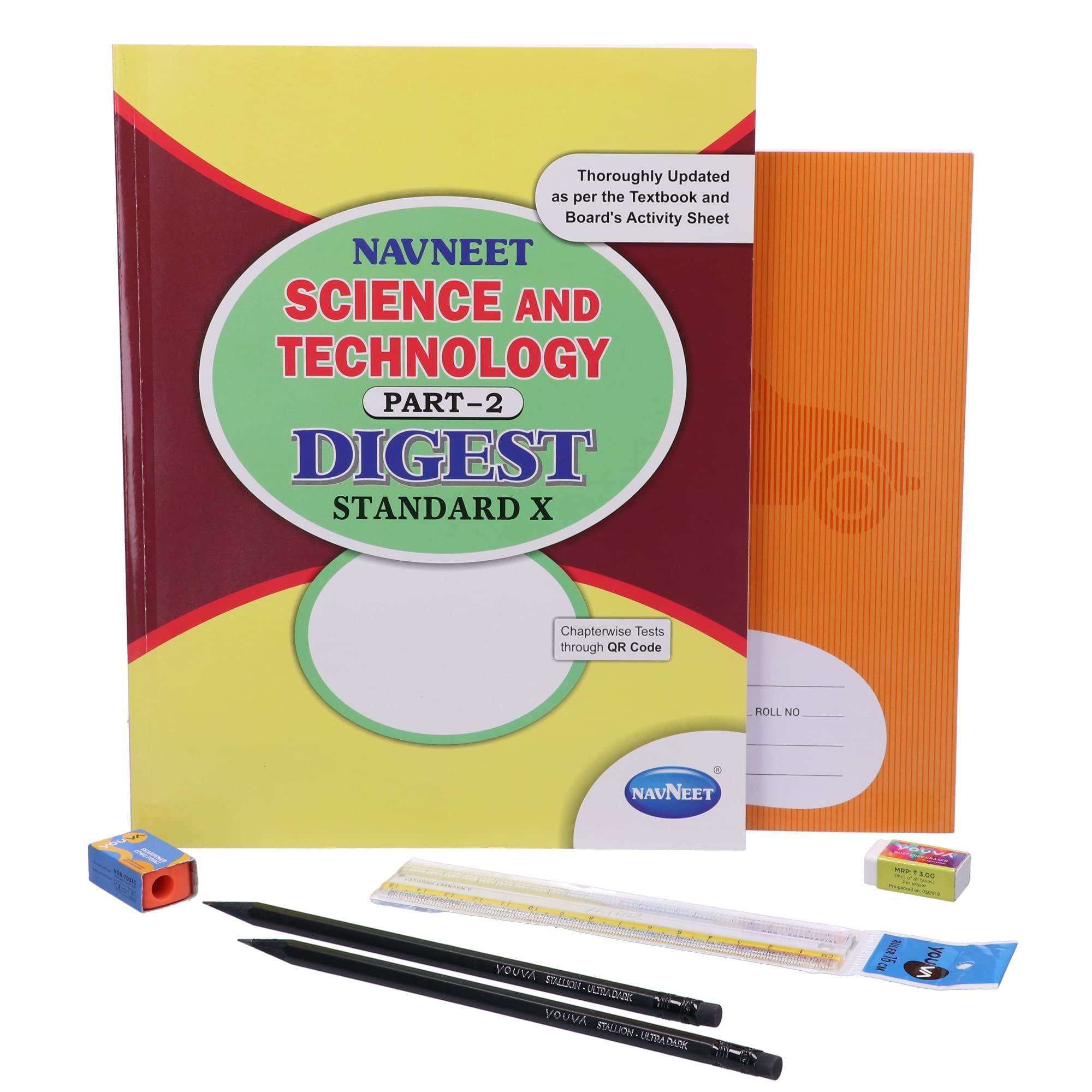Navneet Science and Technology Digest Part 2 (1 Digest + Notebook + 2 Pencils + Sharpner + Eraser + Scale)