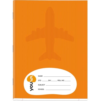 Navneet Youva | Brown Soft Bound Notebook | Jumbo Size 18 cm x 24 cm | Double Line | 120 Pages| Pack of 12,23841