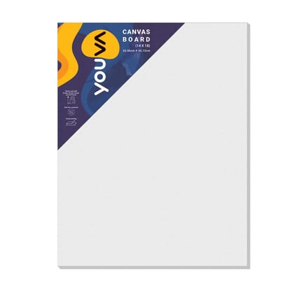 Navneet Youva | Primed Canvas Board for Acrylic and Oil Colour Painting | 14x18 inch | for Students and Budding Artists
