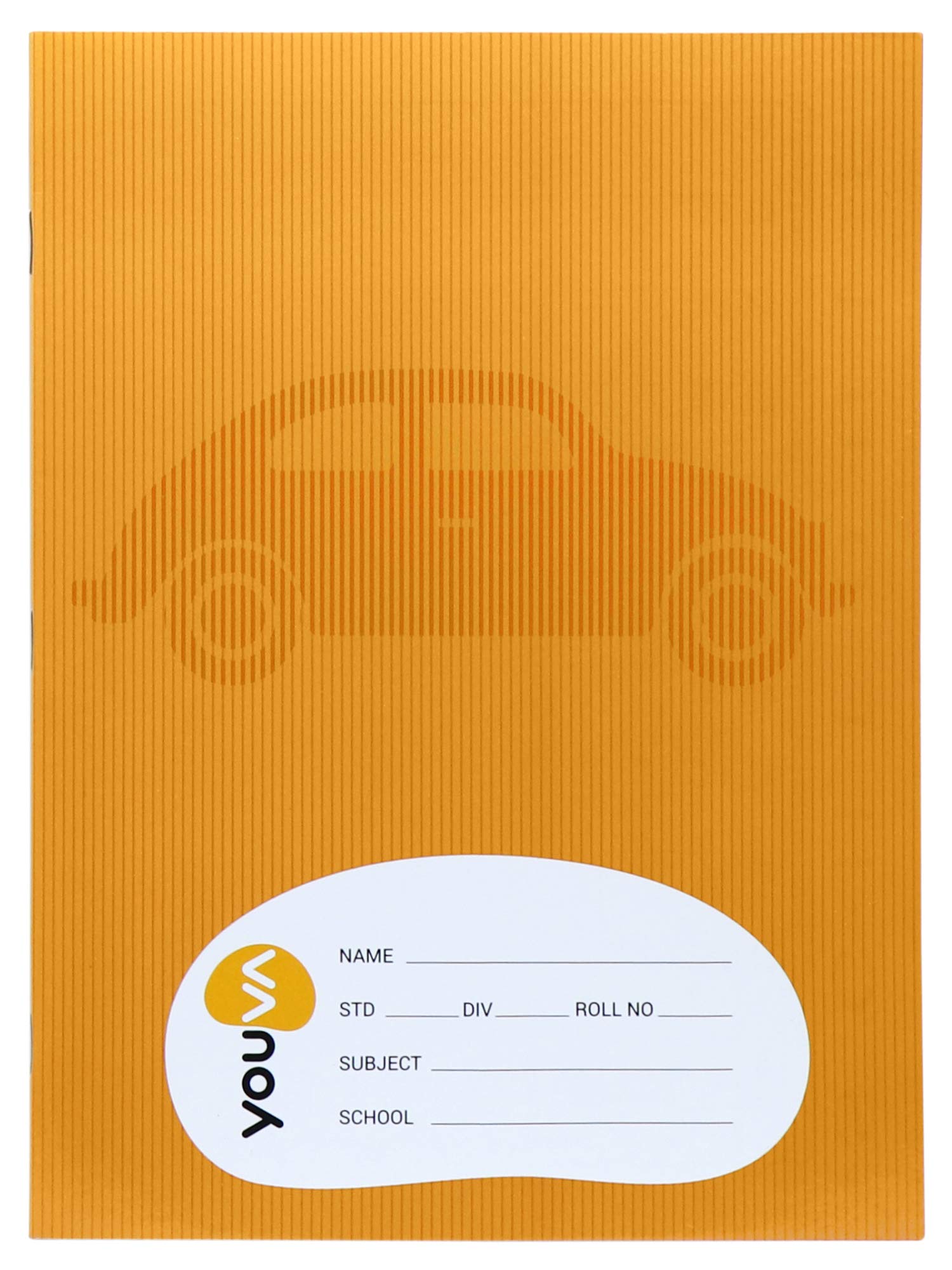 Navneet Youva Brown Note Book | Jumbo Size - 18x24 cm | Soft Bound | Small Square | Pack of 12