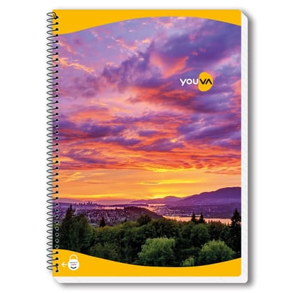 Navneet Youva | Spiral Long Book for College Students and executives | Spiral Bound with Safety Lock | A4 size - 21 x 29.7 cm | Single Line | 400 Pages | Pack of 1 Navneet Youva | Spiral Long Book for College Students and executives | Spiral Bound with Safety Lock | A4 size - 21 x 29.7 cm | Single Line | 400 Pages | Pack of 1
