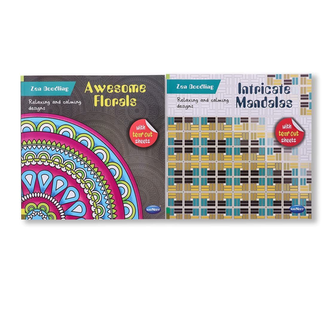 Navneet Zen Doodling - Awesome Florals and Intricate Mandalas , helps to relax and stress reduction. [Perfect Paperback] Navneet Education Limited