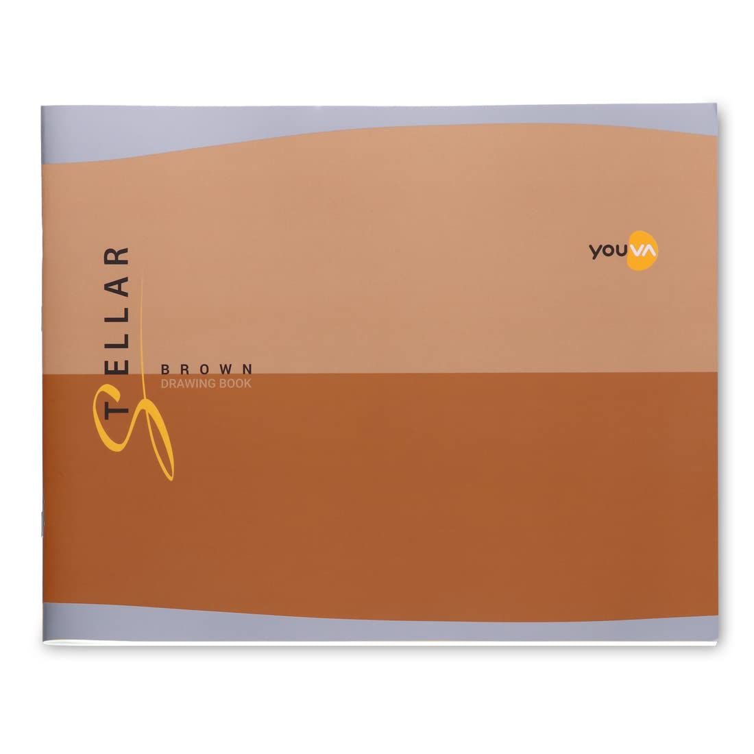 Navneet Youva | Stellar Brown Drawing Book for Students and Budding Artists | Big Size ? 27.5 cm x 34.7 cm | 36 Pages| Pack of 2