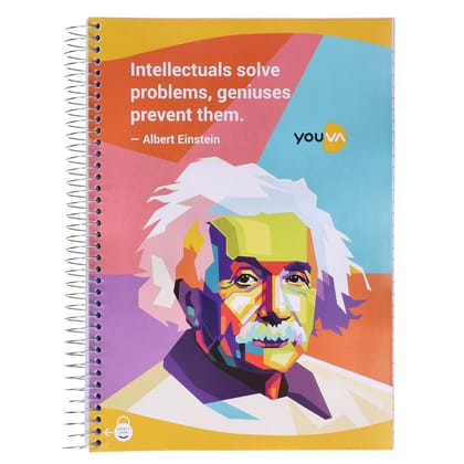Navneet Youva | Poly Spiral Long Note Book | 21 x 29.7 (A4) | Single Line | 400 pages For Personal, Office and College use.