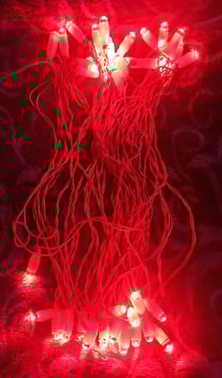 Red LED Lighting/Rice Lights/String Lights/Fairy Lights with Constant Function, 10.6 Meter Length & 40 LED Bulbs