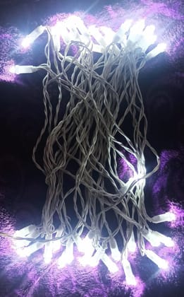 White LED Lighting/Rice Lights/String Lights/Fairy Lights with Constant Function, 10.6 Meter Length & 40 LED Bulbs