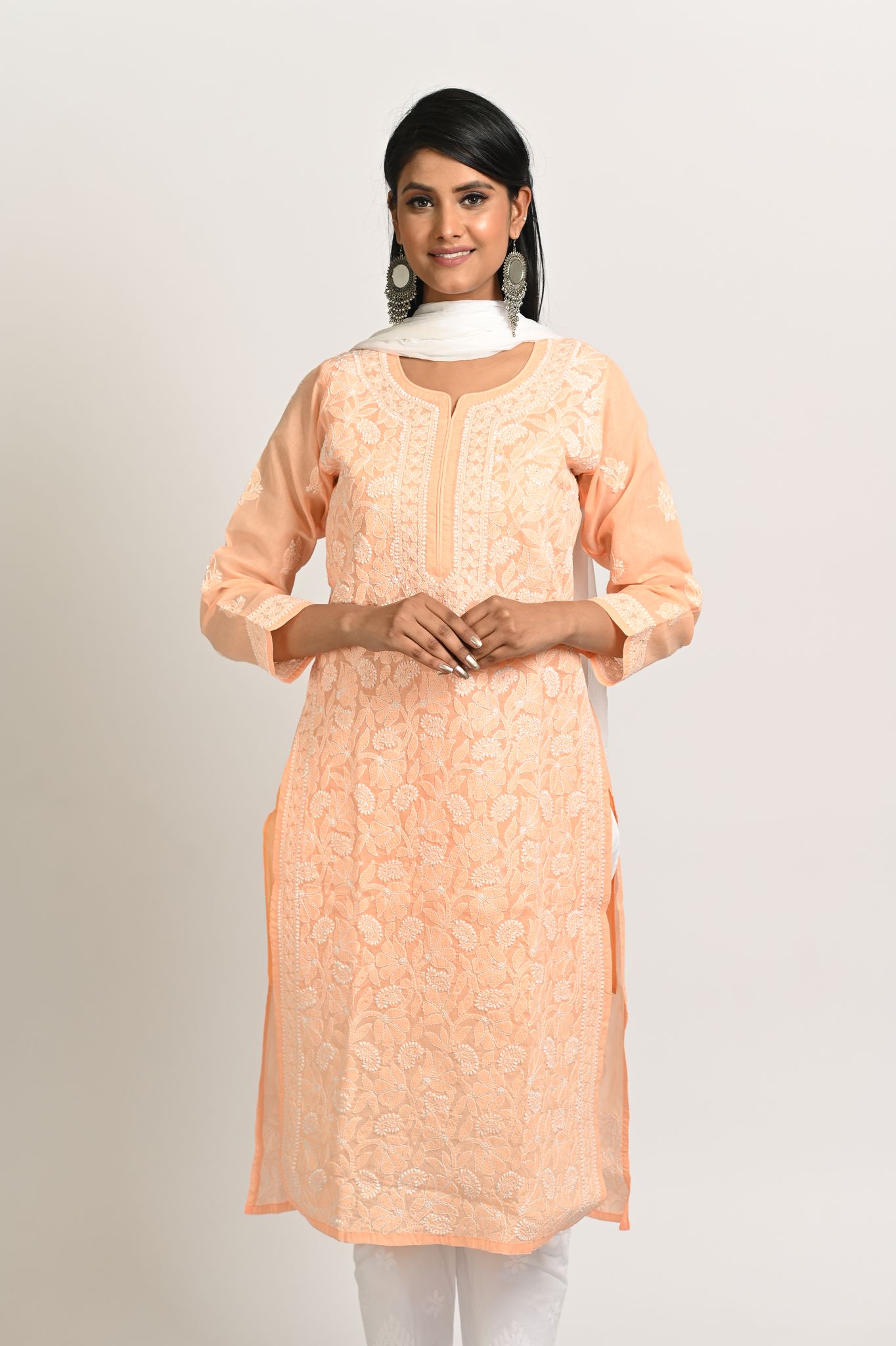 Sundarya Cotton Chikankari Kurti