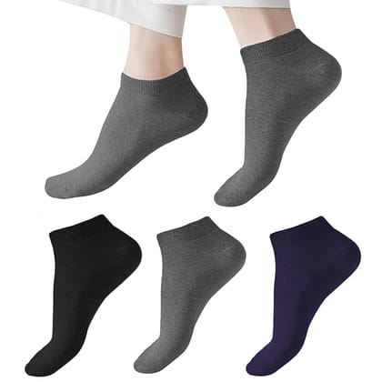CHINTELS Unisex Solid Ankle Length  (Pack of 3)